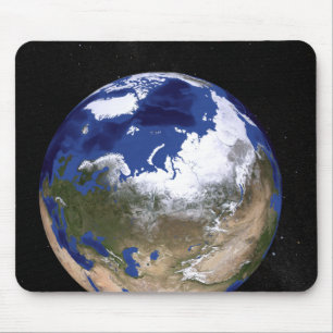 Ansicht von Erde die arktische Region zeigend Mousepad