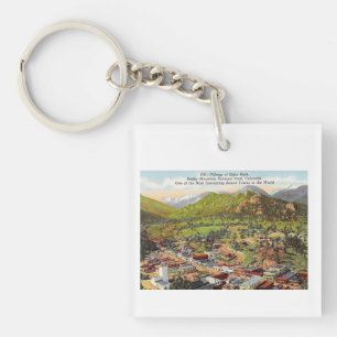Ansicht von Estes Park Colorado Vintag Schlüsselanhänger