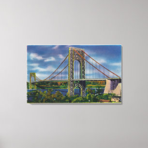 Ansicht von George Washington-Brücke Leinwanddruck
