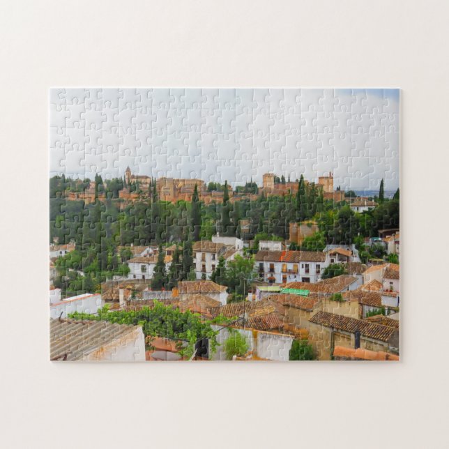 Ansicht von Granada und von Alhambra, Spanien - (Horizontal)