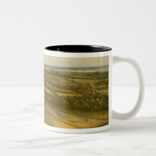 Ansicht von Haarlem von den Dünen (Öl auf Zweifarbige Tasse