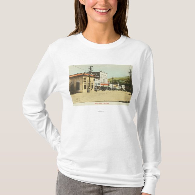 Ansicht von HauptStreetLos Gatos, CA T-Shirt (Vorderseite)