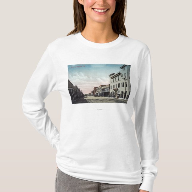 Ansicht von HauptStreetWoodland, CA T-Shirt (Vorderseite)