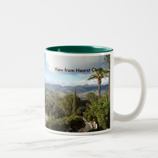 Ansicht von Hearst Schloss Zweifarbige Tasse (Rechts)