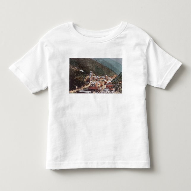 Ansicht von Hecla Bergwerk schauend hinunter die Kleinkind T-shirt (Vorderseite)