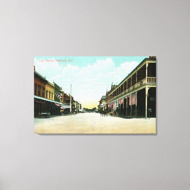 Ansicht von Irvin StreetHanford, CA Leinwanddruck (Vorderseite)