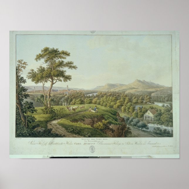 Ansicht von Jena aus Rasenhuehlberg, c.1810 Poster (Vorne)