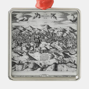 Ansicht von Jerusalem, 1570? Silbernes Ornament