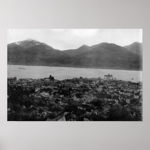 Ansicht von Juneau, von Alaska und von S.S. Poster