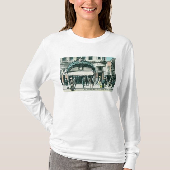 Ansicht von Kearney und von Markt-Straßenecke T-Shirt (Vorderseite)