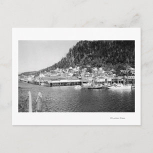 Ansicht von Ketchikan, Alaska Wasserfront Foto Postkarte