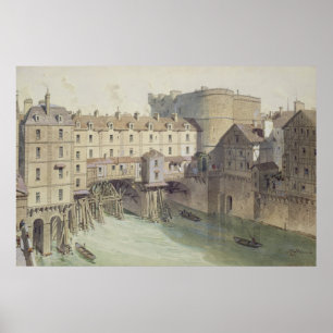 Ansicht von kleinem Chatelet und von kleinen Pont Poster