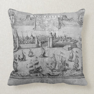 Ansicht von La Rochelle, unterzeichnet durch Kissen