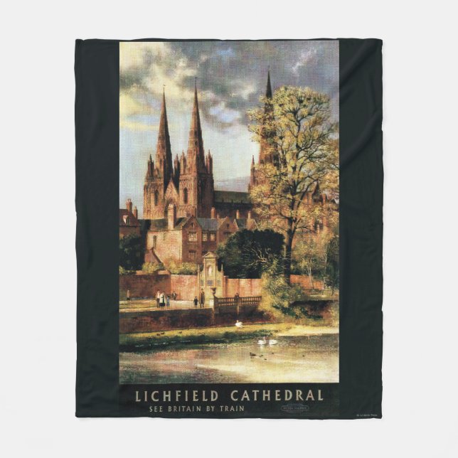 Ansicht von Lichfield Kathedrale Fleecedecke (Vorderseite)