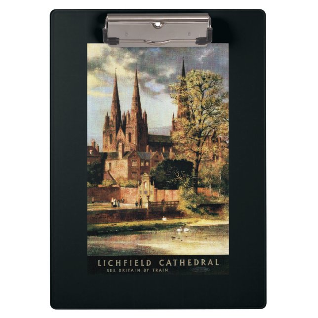 Ansicht von Lichfield Kathedrale Klemmbrett (Vorderseite)