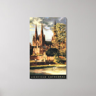 Ansicht von Lichfield Kathedrale Leinwanddruck
