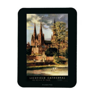 Ansicht von Lichfield Kathedrale Magnet
