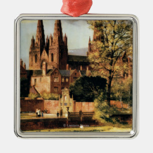 Ansicht von Lichfield Kathedrale Ornament Aus Metall