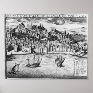 Ansicht von Lissabon Poster