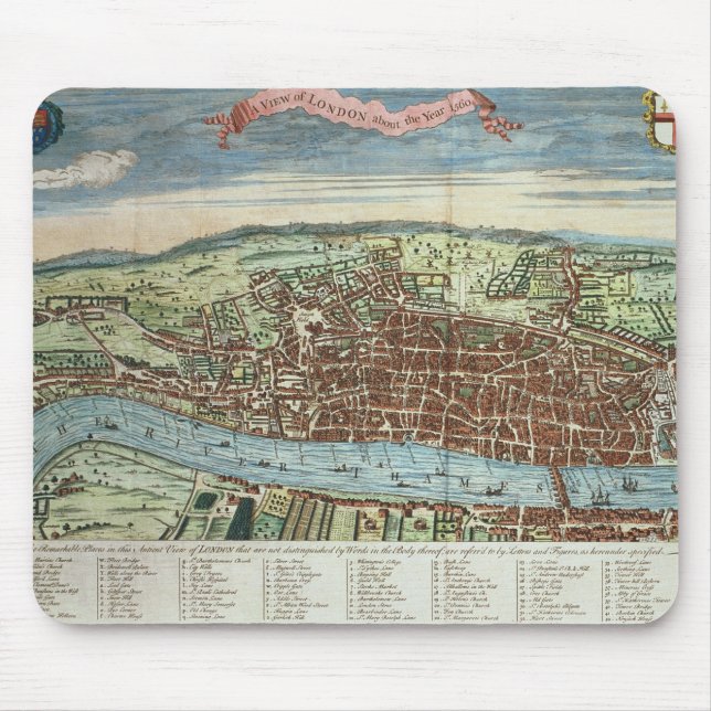 Ansicht von London, c.1560 Mousepad (Vorne)