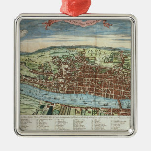 Ansicht von London, c.1560 Ornament Aus Metall