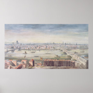 Ansicht von London von St Paul zur Gewohnheit Poster