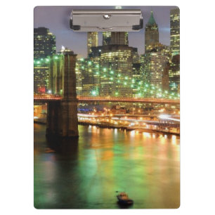 Ansicht von Lower Manhattan und von Klemmbrett