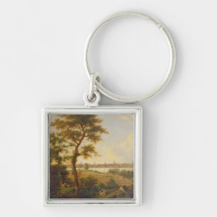 Ansicht von Lübeck, 1869 (Öl auf Leinwand) Schlüsselanhänger