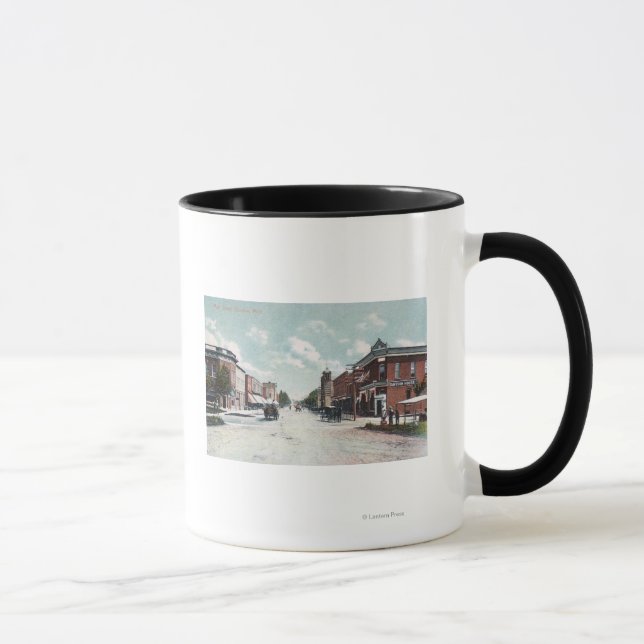 Ansicht von Main StreetDavison, MI Tasse (Rechts)