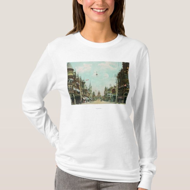 Ansicht von Mariposa Straße Rathaus T-Shirt (Vorderseite)
