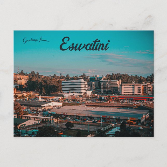 Ansicht von Mbabane Eswatini Postkarte (Vorderseite)