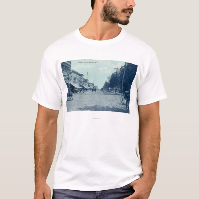 Ansicht von Montana AvenueBillings, M.Ü. T-Shirt (Vorderseite)