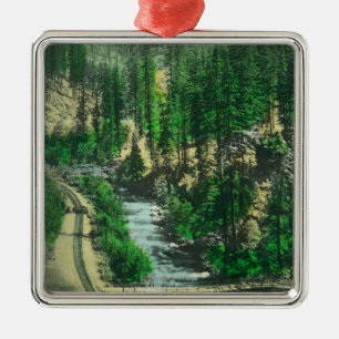 Ansicht von Mt. Shasta von Shasta Rückzug Silbernes Ornament