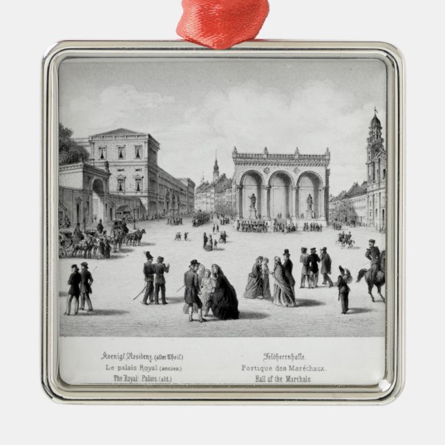 Ansicht von München, 1869 Ornament Aus Metall (Vorne)