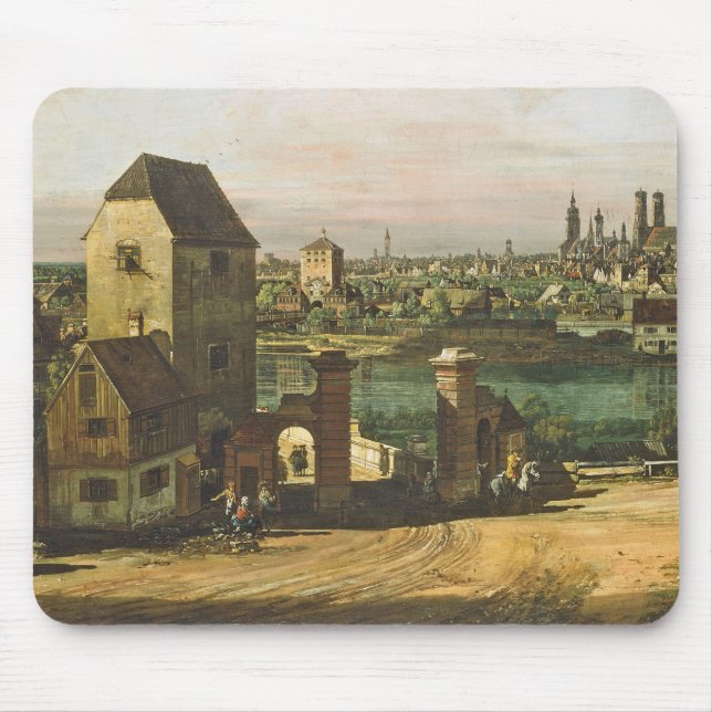 Ansicht von München, C. 1761 (Öl auf Leinwand) Mousepad (Vorne)