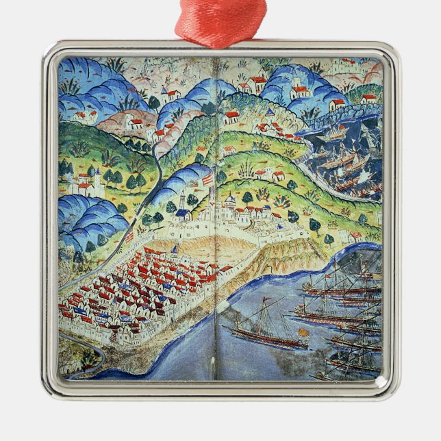 Ansicht von Nizza, vom 'Suleymanname Ornament Aus Metall (Vorne)