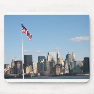 Ansicht von NYC von Ellis Island Mousepad