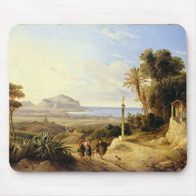 Ansicht von Palermo, 1840 Mousepad (Vorne)