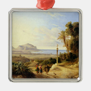 Ansicht von Palermo, 1840 Silbernes Ornament