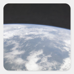 Ansicht von Planet Erde vom Raum Quadratischer Aufkleber