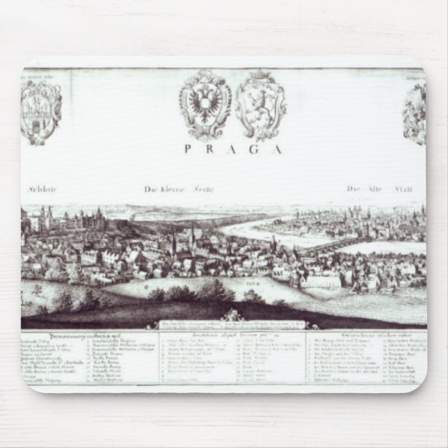 Ansicht von Prag, 1649 Mousepad (Vorne)