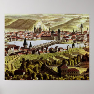 Ansicht von Prag Poster