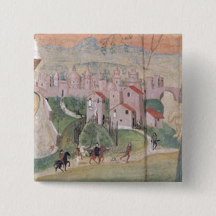 Ansicht von Prato Stadt, Detail von der Button