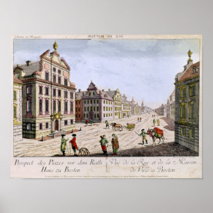 Ansicht von Rathaus, Boston Poster