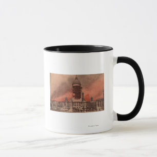 Ansicht von Rathaus nach Erdbeben Tasse