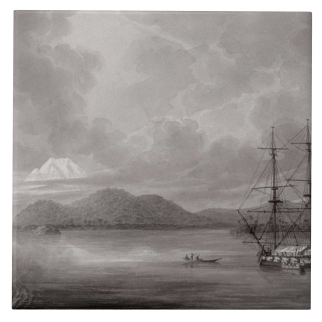 Ansicht von Riode Manila (Lithographie) Fliese (Vorderseite)