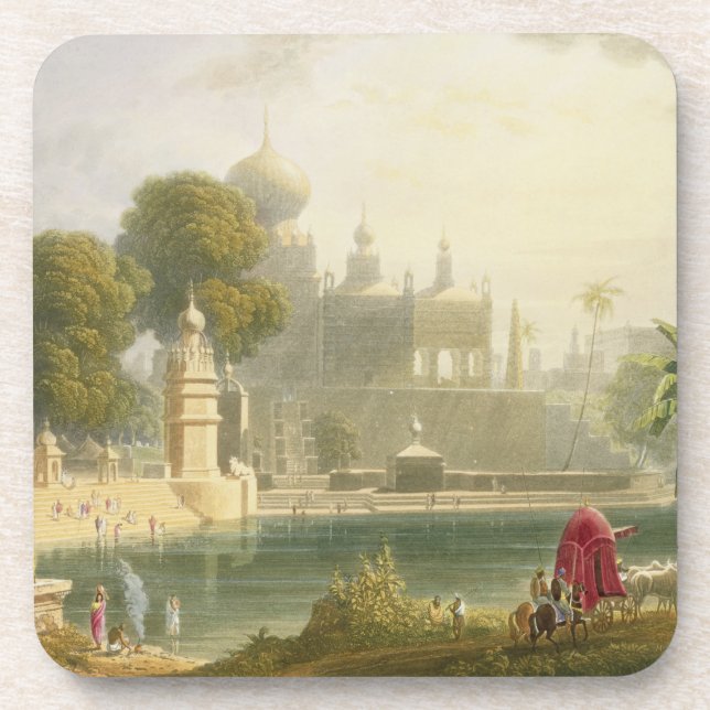 Ansicht von Sassoor im Deccan, von Volumen II von Getränkeuntersetzer (Vorderseite)