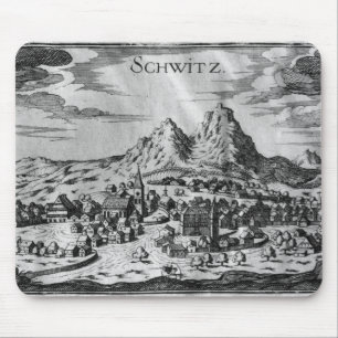 Ansicht von Schwyz Mousepad