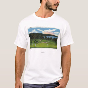 Ansicht von See Cobbosseecontee und von Golfplatz T-Shirt
