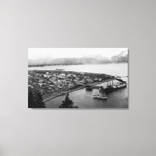Ansicht von Seward, Alaska von der Luft-Fotografie Leinwanddruck